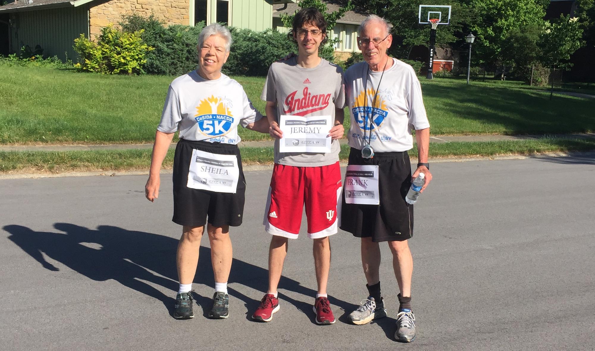 The Rosenthals doing the virtual 5K